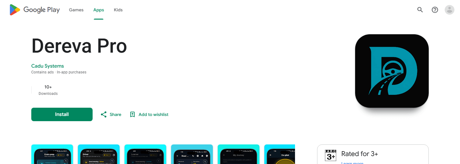 Dereva Pro — live product screenshot by Cadu Systems